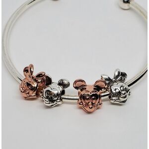 4/$21 ❤ Silver or Rose Gold Mickey and Minnie Mouse Charms for Pandora B…